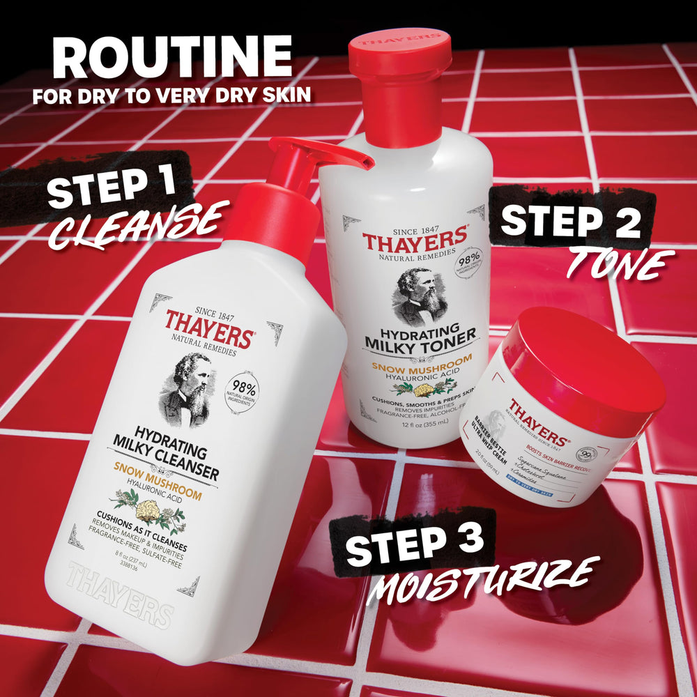 THAYERS 2 oz jar next to everyday items showing compact travel size