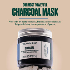 The Body Shop charcoal mask thick texture close-up showing smooth clay benefit