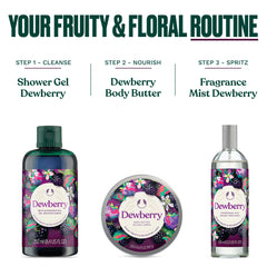 Lifestyle shot of The Body Shop Dewberry hand balm tucked in a handbag showing on-the-go hydration benefit