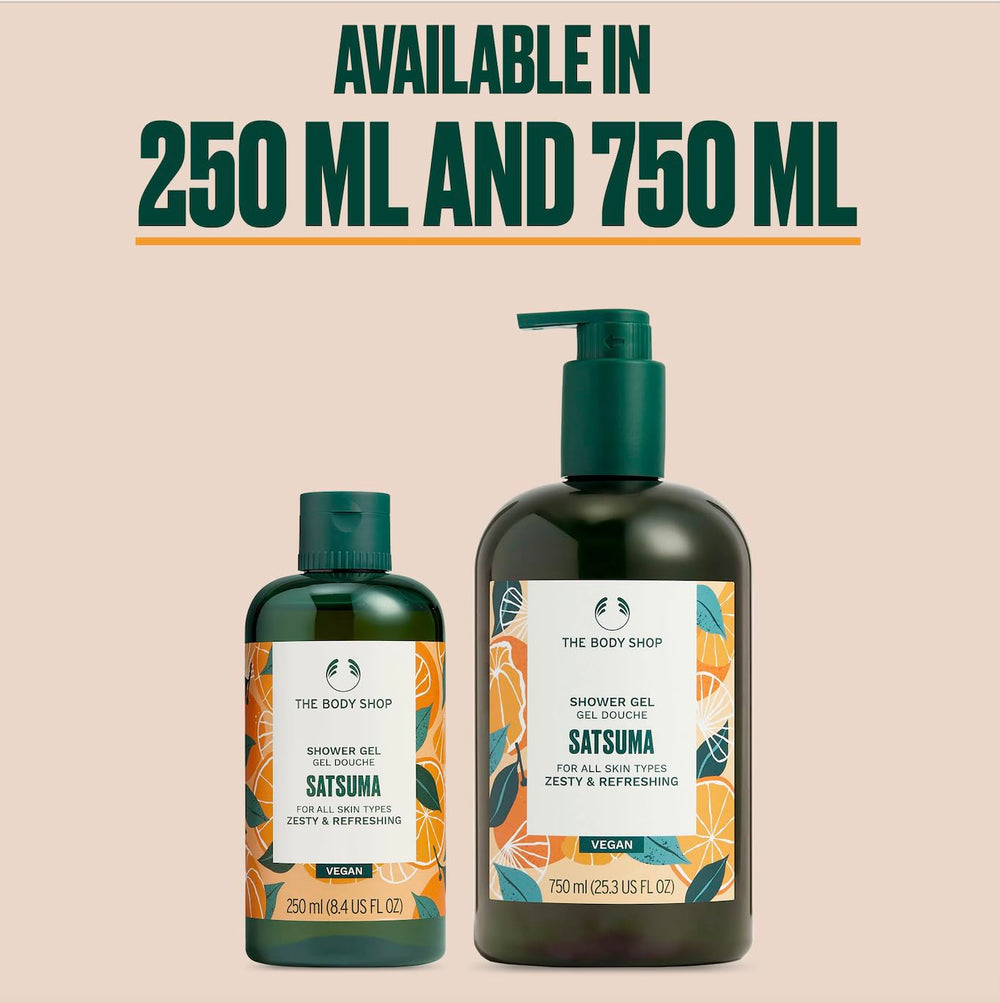 The Body Shop satsuma lifestyle bath setting conveying bright citrus mood uplift benefit