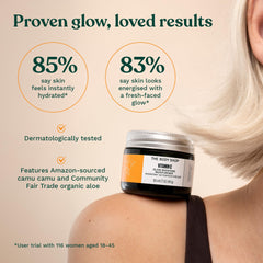 The Body Shop moisturizer on bathroom counter for refreshed morning routine