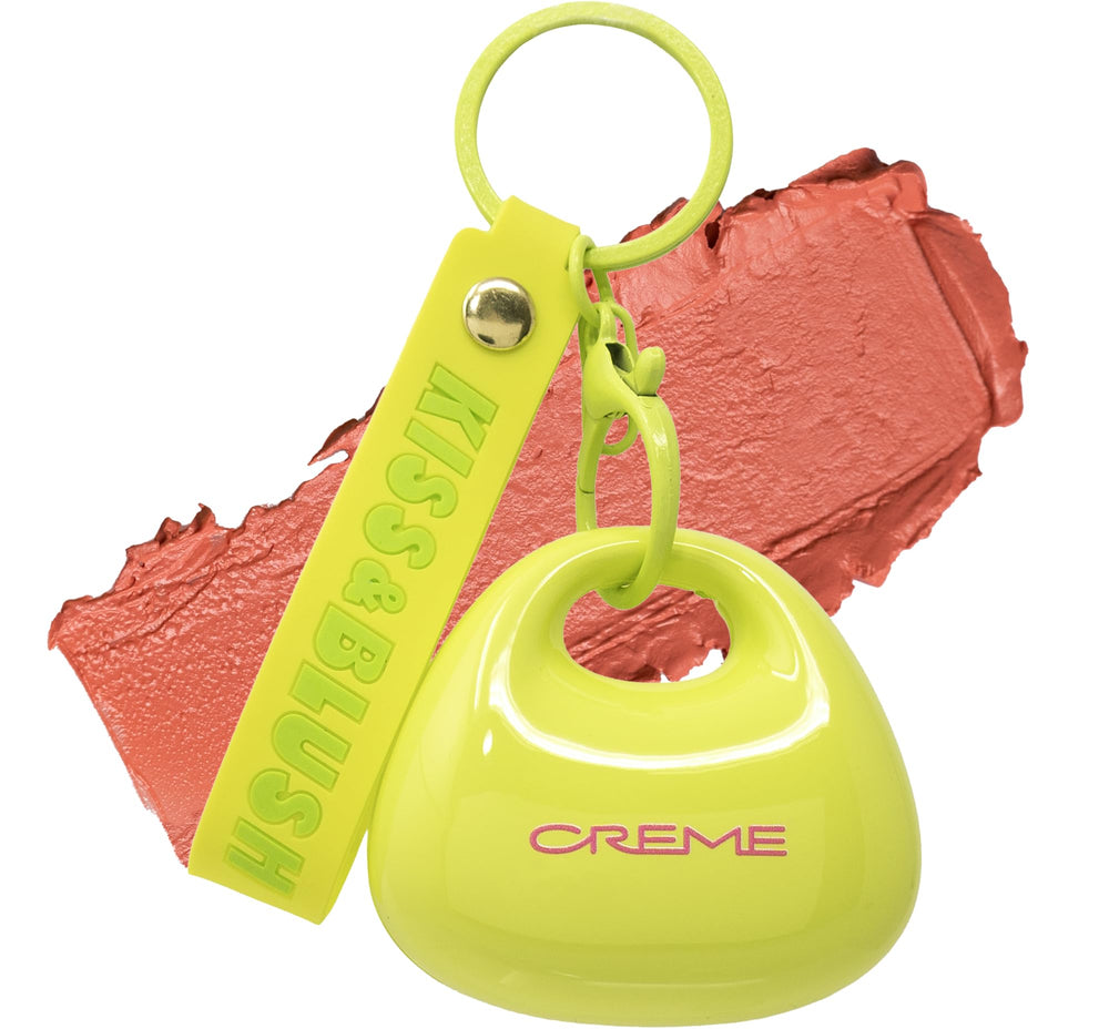 The Crème Shop front packaging of Kiss & Blush Watermelon Sugar showing color and charm benefit