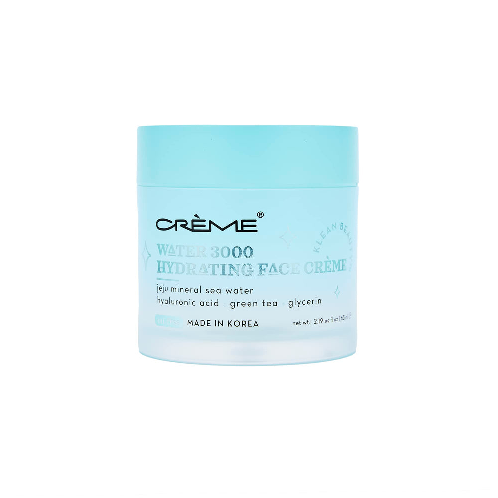 The Crème Shop jar front view showing label and clean design for easy identification