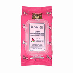The Crème Shop front packaging of watermelon wipes showing easy access and hydration benefits