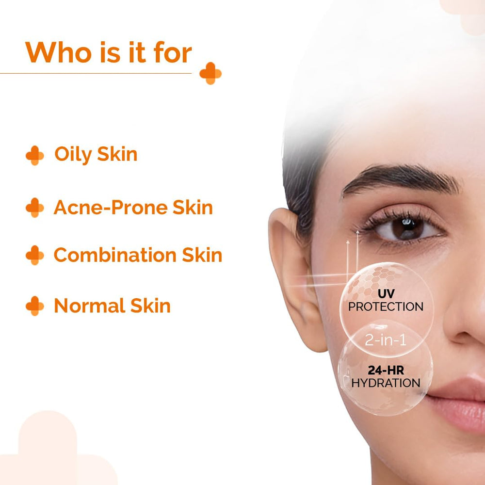 The Derma Co applied under makeup illustrating smooth layering benefit