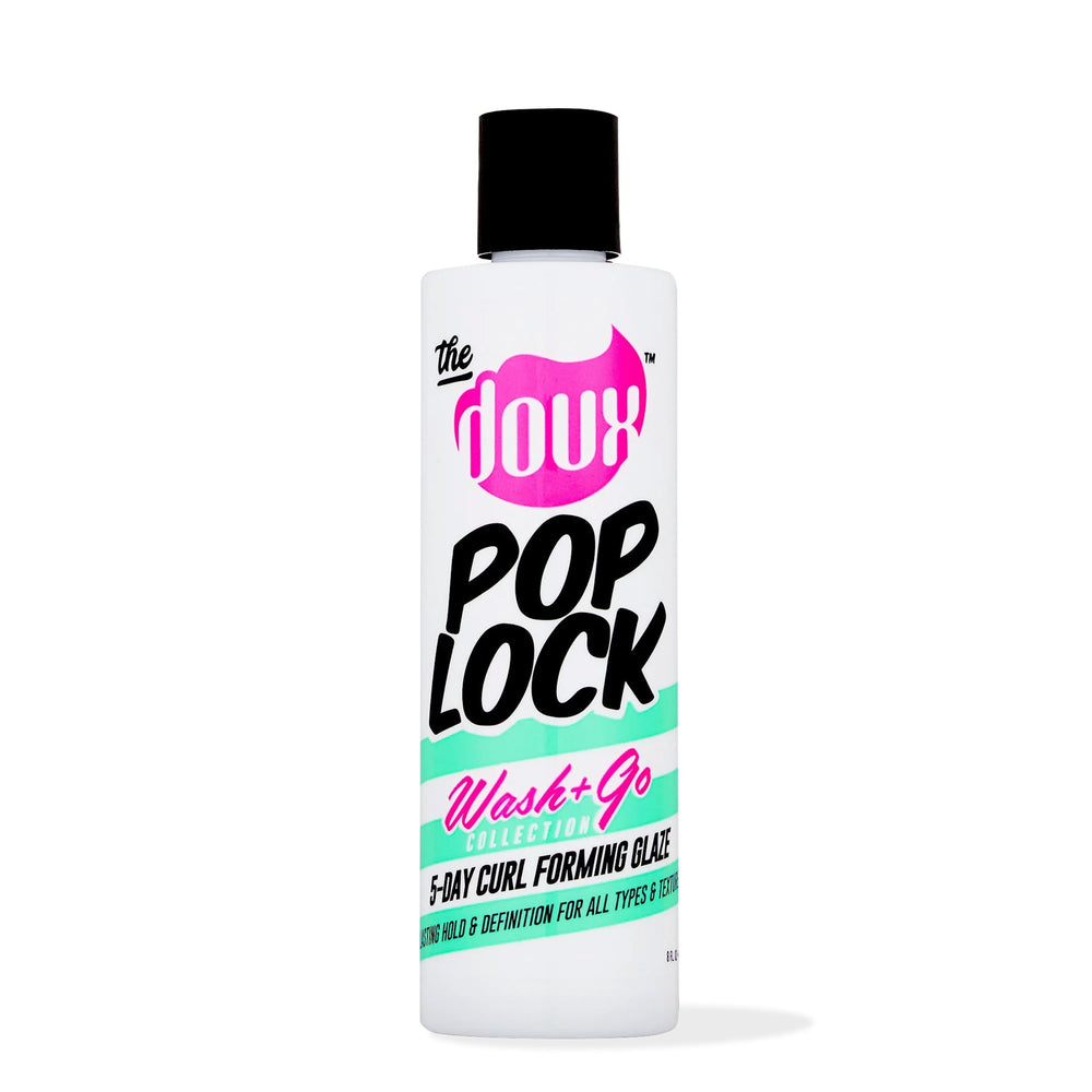 The Doux POP LOCK front jar showing label and compact packaging for easy storage