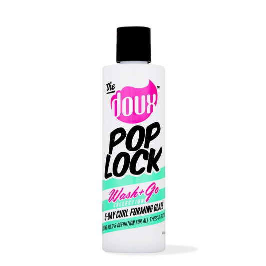 The Doux POP LOCK front jar showing label and compact packaging for easy storage