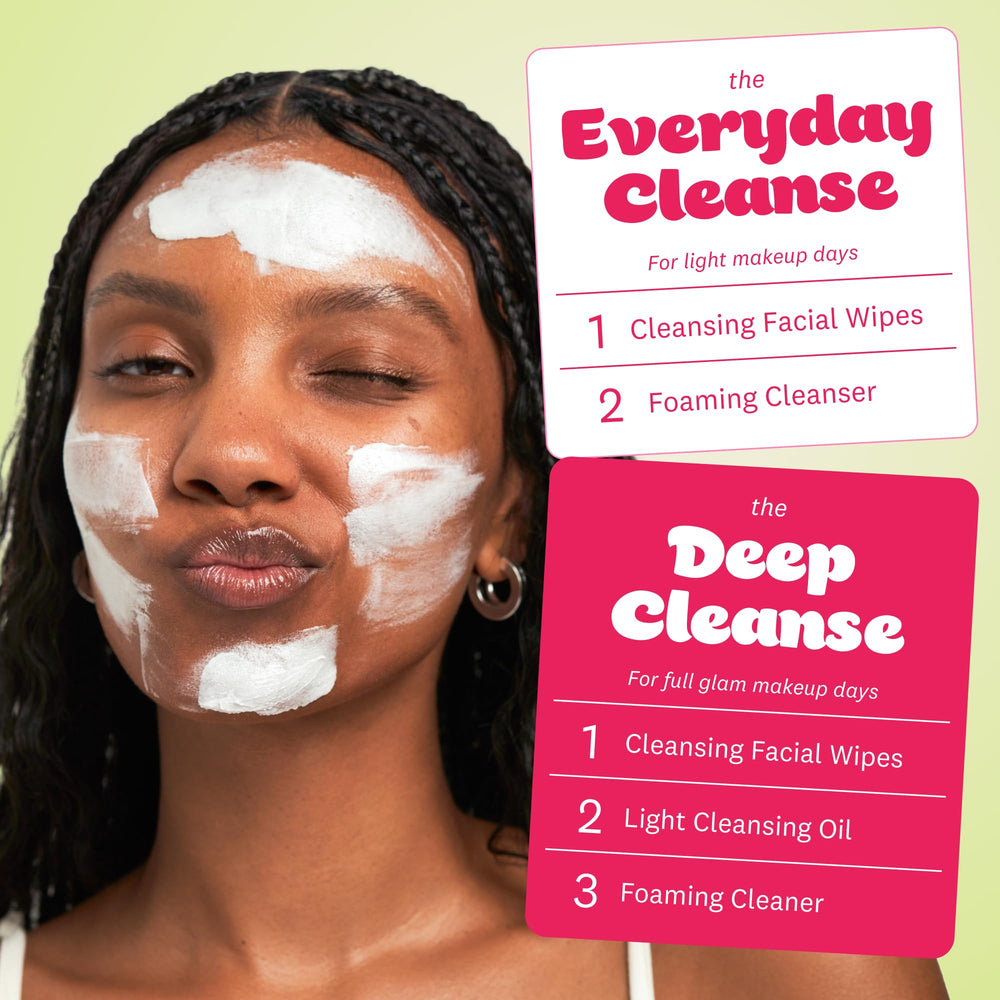 The Face Shop cleansing in use on hands illustrating effective makeup removal benefit