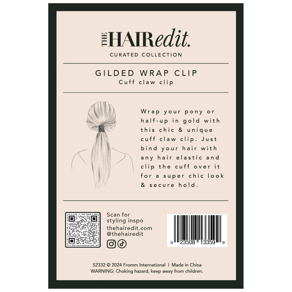 The Hair Edit texture close-up showing soft gold finish and durable surface appeal