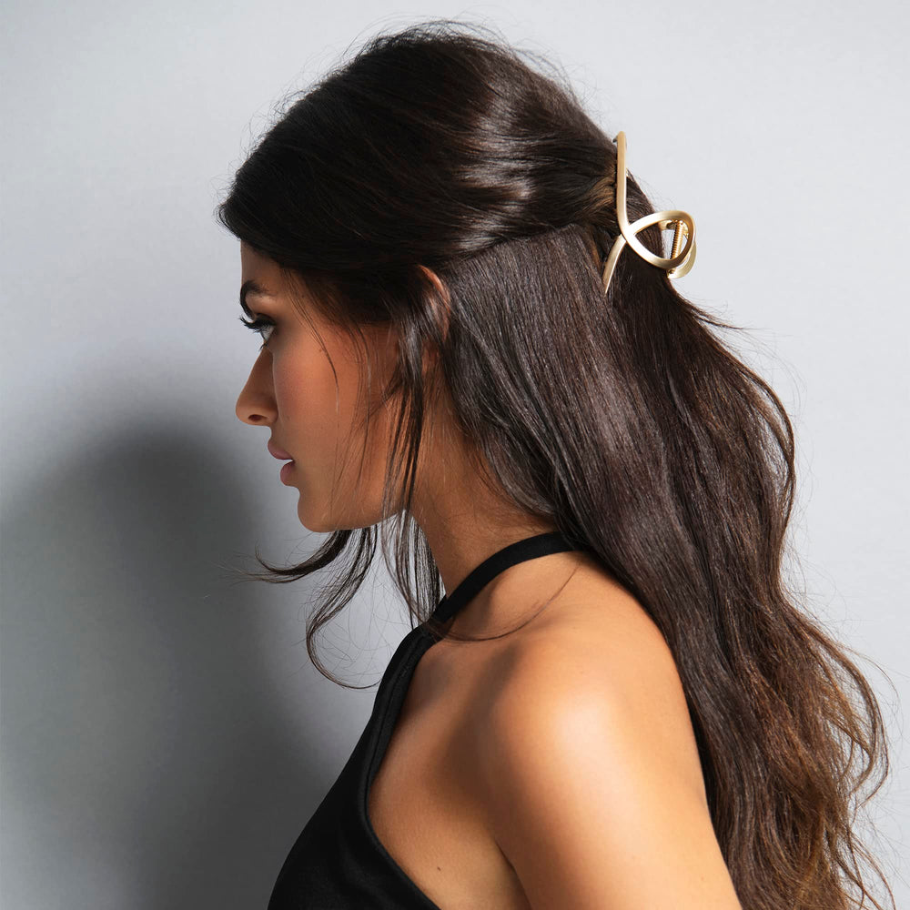 The Hair Edit close-up of soft gold finish highlighting smooth texture and luxe look