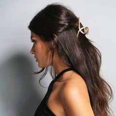 The Hair Edit close-up of soft gold finish highlighting smooth texture and luxe look