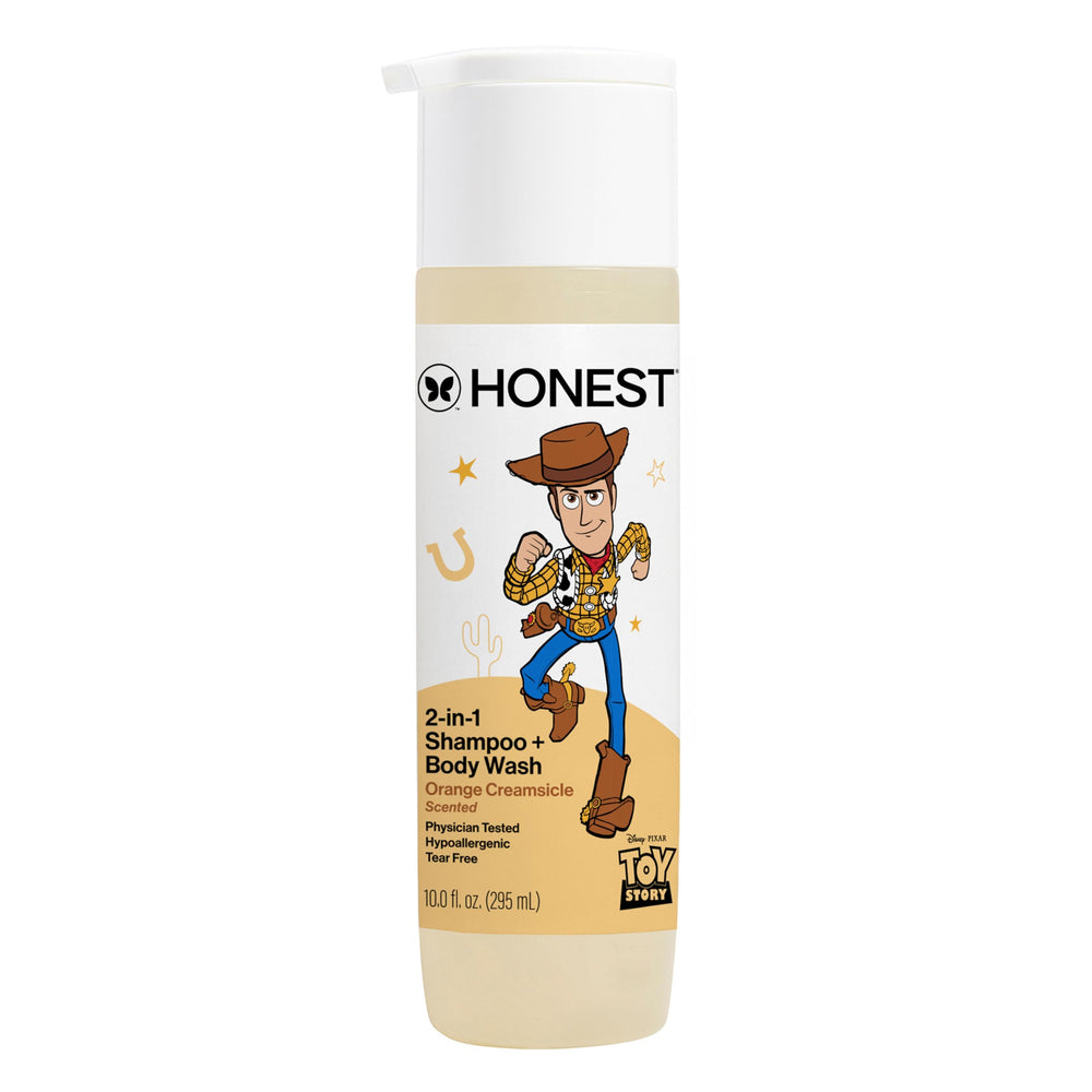 The Honest Company front packaging showing Orange Creamsicle scent benefit convenience