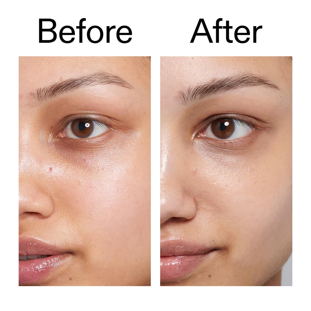 The INKEY List eye cream on bathroom vanity in morning routine setting for refresh