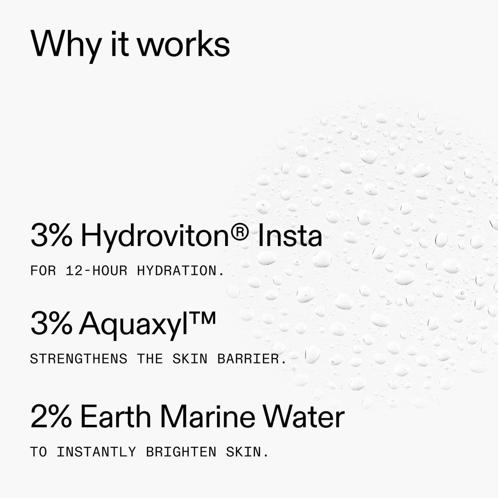 The INKEY List ingredients panel highlighting hydration actives and gentle formula