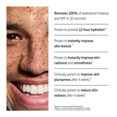 The INKEY List balm in hand demonstrating application and quick makeup breakdown
