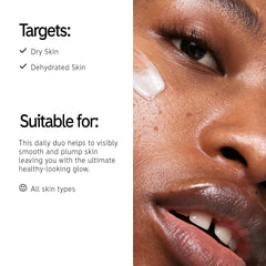 The INKEY List omega water cream tub top view showing lightweight gel-cream and hydration benefit