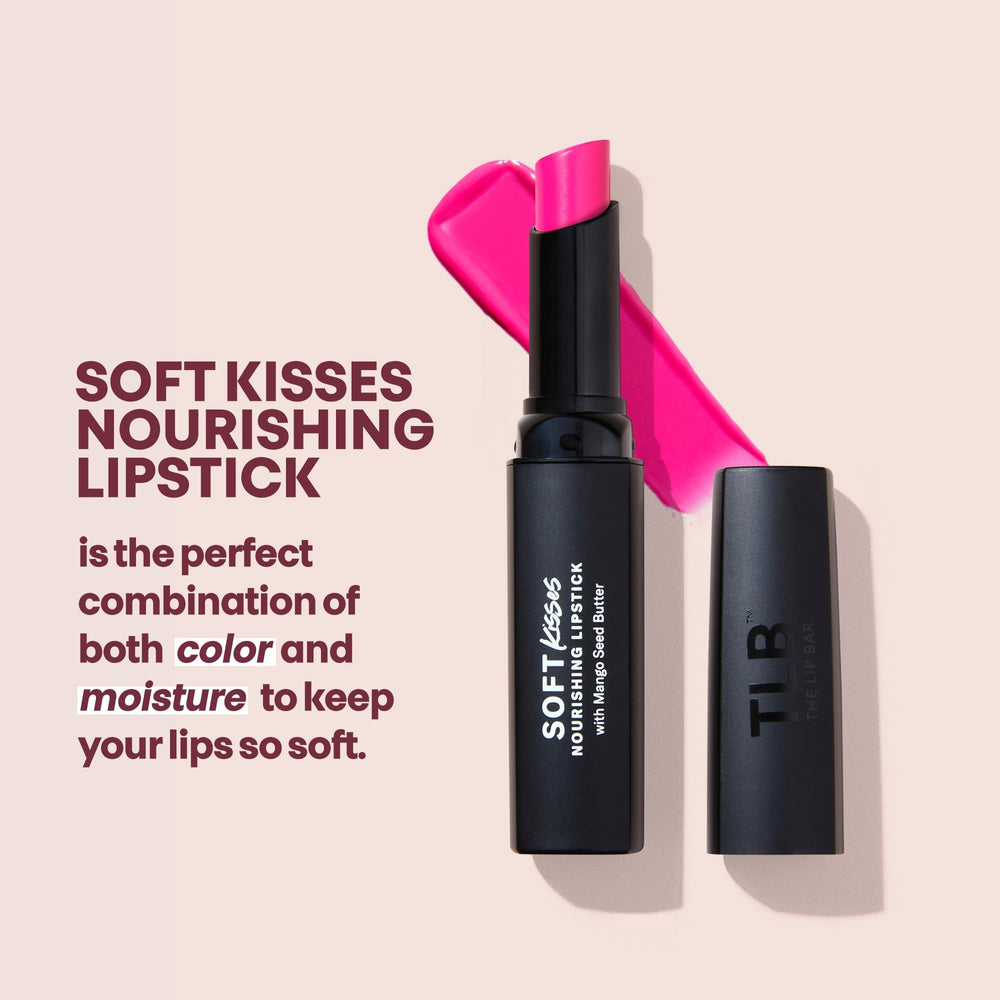 The Lip Bar tube open revealing bullet, easy-application visual and satin finish