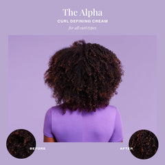 The Mane Choice applied to damp curly hair demonstrating even distribution and definition benefit