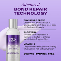 The Mane Choice applying leave-in to damp curls for definition