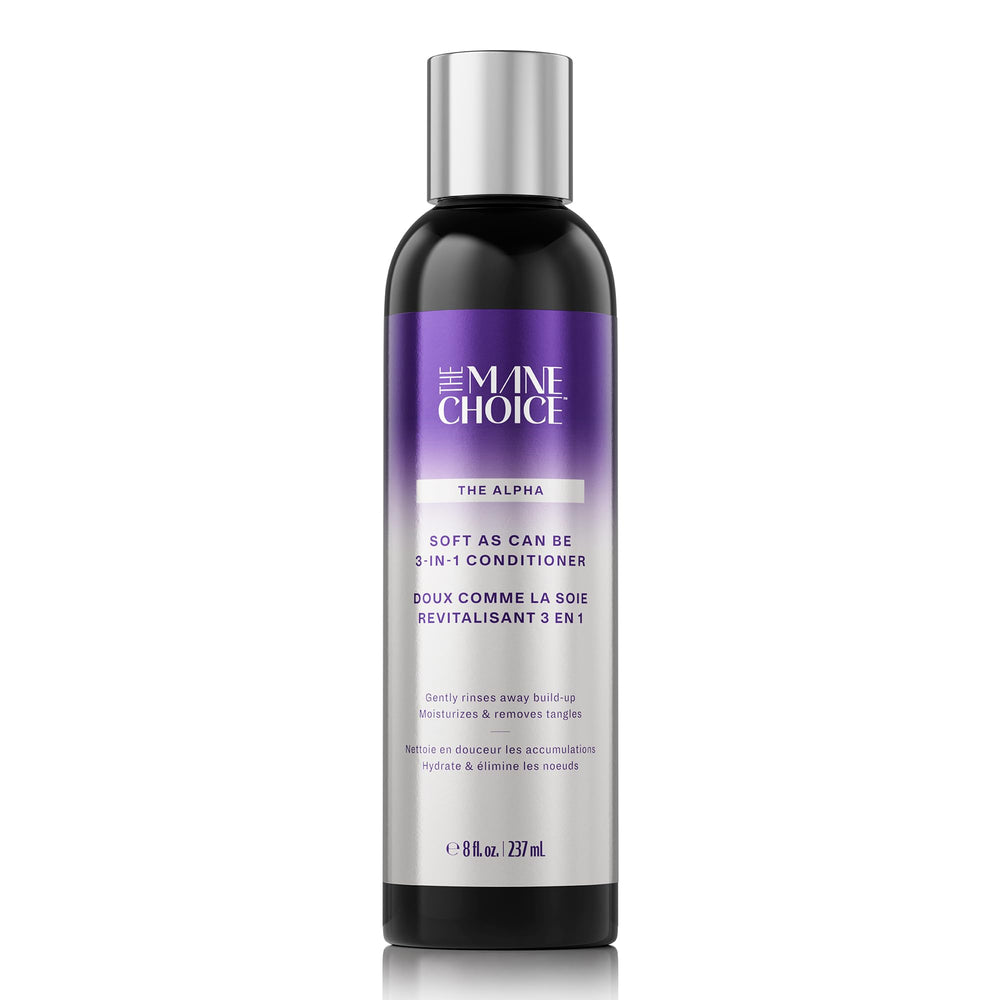 The Mane Choice front bottle view showing product and styling convenience