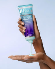 The Mane Choice styled hair after use with defined shiny curls and reduced frizz
