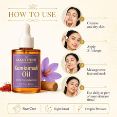 The Mani Pedi Essentials ingredient label highlighting saffron and sandalwood