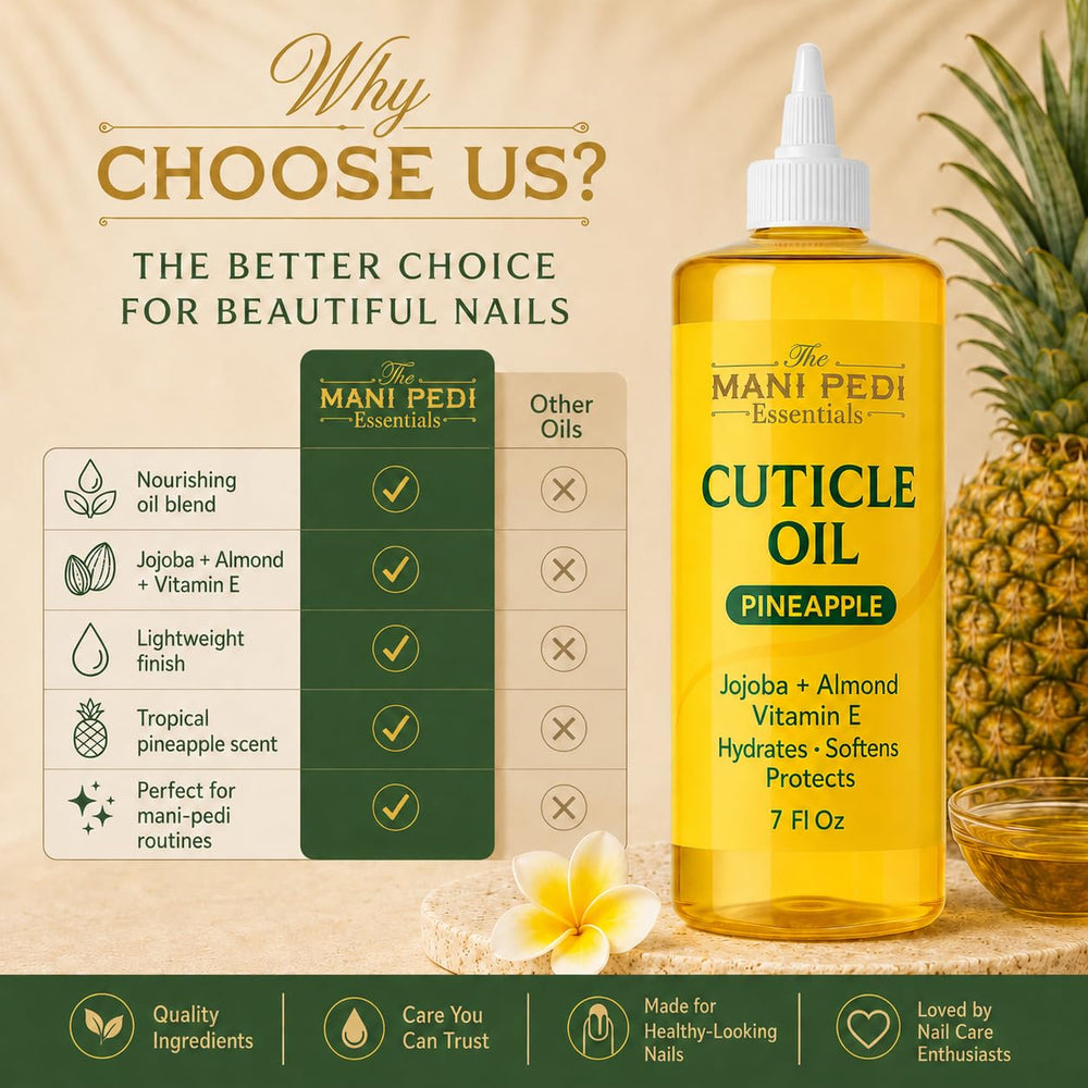 The Mani Pedi Essentials used during a manicure offering conditioned cuticles