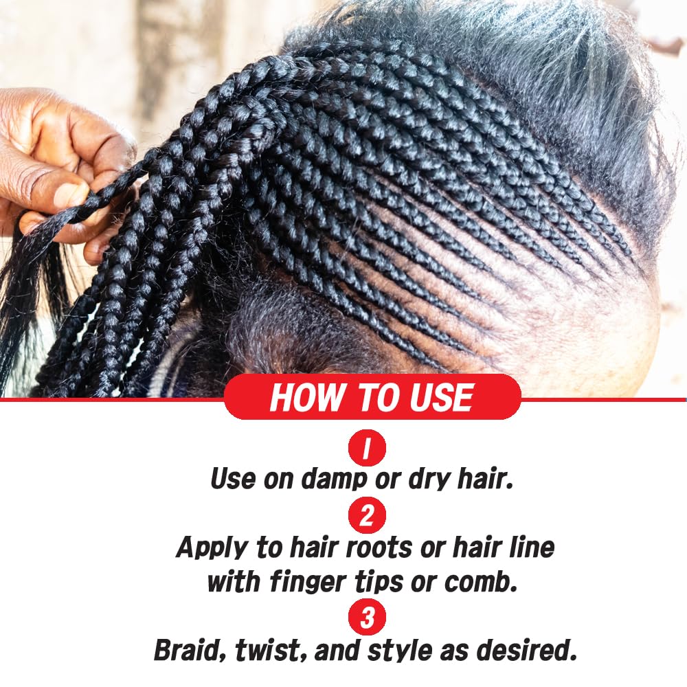 Using The MORE gel to smooth hairline edges for a polished, frizz-free finish
