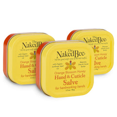 The Naked Bee front tub showing label and scent for easy identification and travel-ready convenience