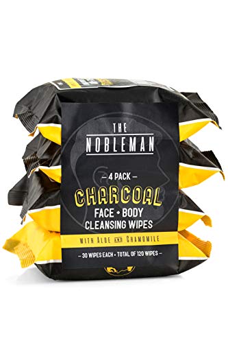 The Nobleman front pack showing charcoal wipes for quick freshness