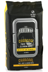 The Nobleman front packaging showing premium charcoal wipes benefit