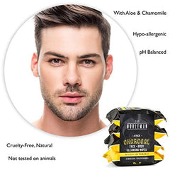 The Nobleman wipes next to a gym bag showing portable convenience