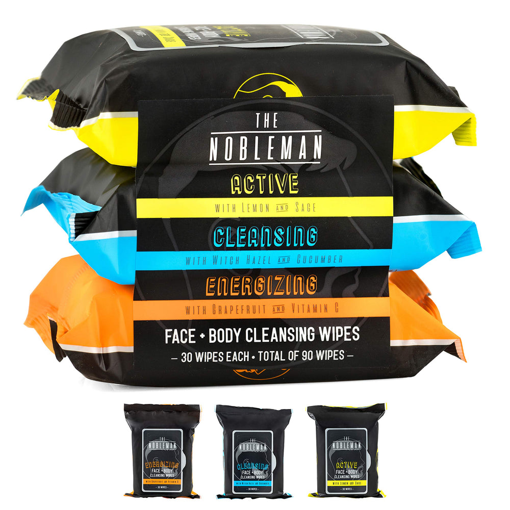 The Nobleman textured wipe close-up showing durable fabric and effective cleansing
