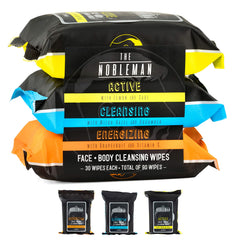 The Nobleman textured wipe close-up showing durable fabric and effective cleansing