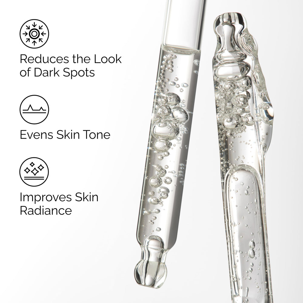 Close-up texture of The Ordinary serum highlighting lightweight feel and smooth finish