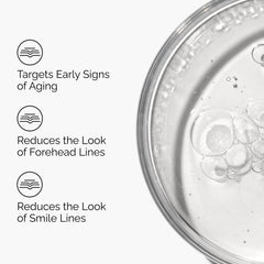 The Ordinary applying serum to forehead demonstrating targeted wrinkle care
