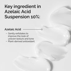 The Ordinary close-up of creamy azelaic acid texture highlighting smooth blendability