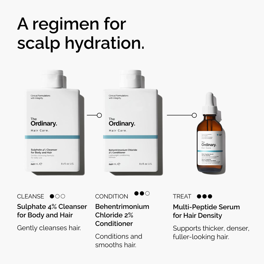 The Ordinary bottle on bathroom shelf in lifestyle setting conveying minimalist routine