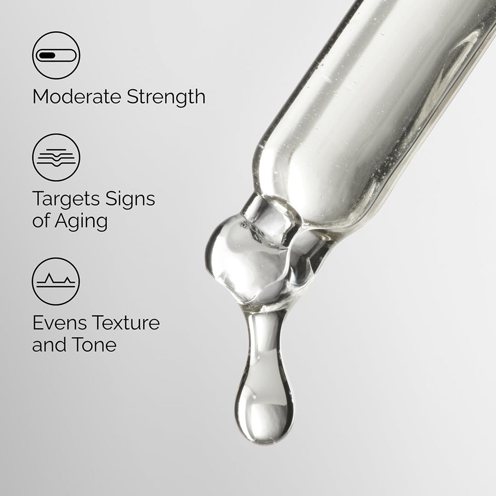 The Ordinary dropper dispensing retinol serum onto fingers, illustrating easy evening application