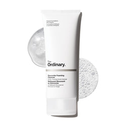 The Ordinary front bottle view showing gentle cleanser and clear label benefiting routine simplicity