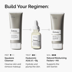 The Ordinary serum being dispensed on hand demonstrating smooth application and plumping benefit