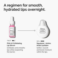 The Ordinary in a nighttime routine setting showing how to layer under lip balm for hydration