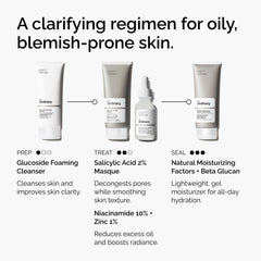 Ingredient label of The Ordinary masque highlighting salicylic acid and clay benefits