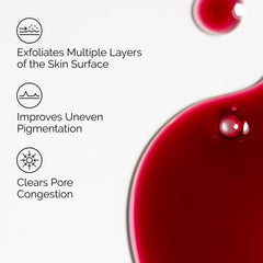 The Ordinary peeling solution texture closeup on hand, demonstrates lightweight gel consistency for even spread