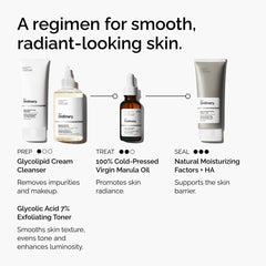 A few drops on a hand showcasing The Ordinary oil absorption and nourishing sheen
