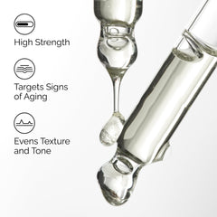 The Ordinary serum texture on fingertip close-up, showing lightweight oiliness and hydration