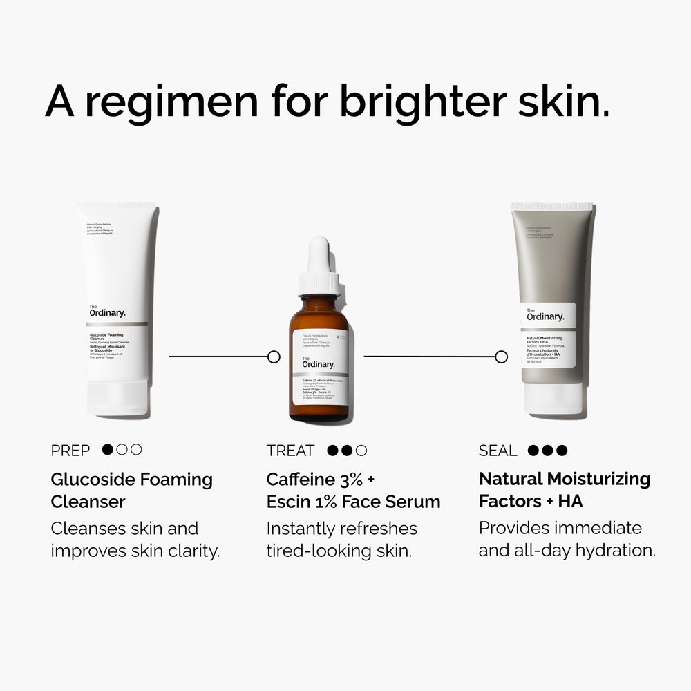 The Ordinary 1 fl oz bottle beside a ruler showing compact travel-friendly size