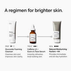 The Ordinary 1 fl oz bottle beside a ruler showing compact travel-friendly size