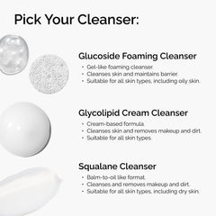 The Ordinary squalane cleanser bottle on bath counter in lifestyle scene promoting hydrated skin