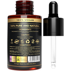 The Organic Forest clear oil texture close-up showing lightweight absorption benefit